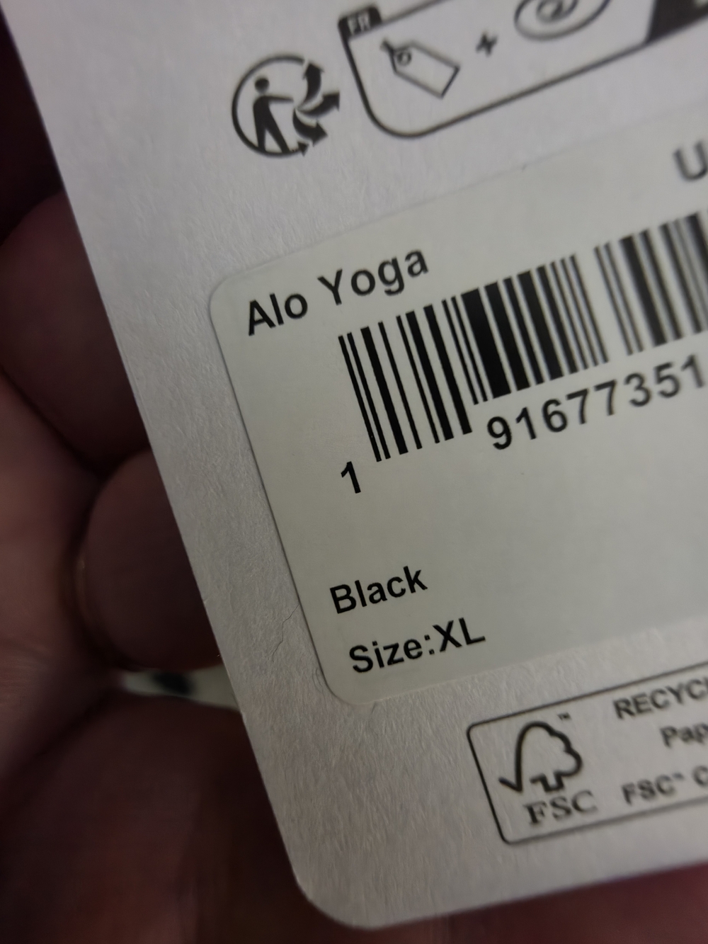 ALO Yoga Black Relaxed Fleece Joggers XL - Picture 4 of 5